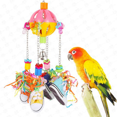 YinMeiRen bird toys colorful sneakers promote play and safe chewing for parrots.