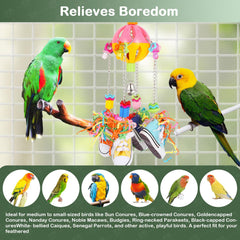 YinMeiRen durable chains ensure secure attachment for long-lasting bird toys in cages.