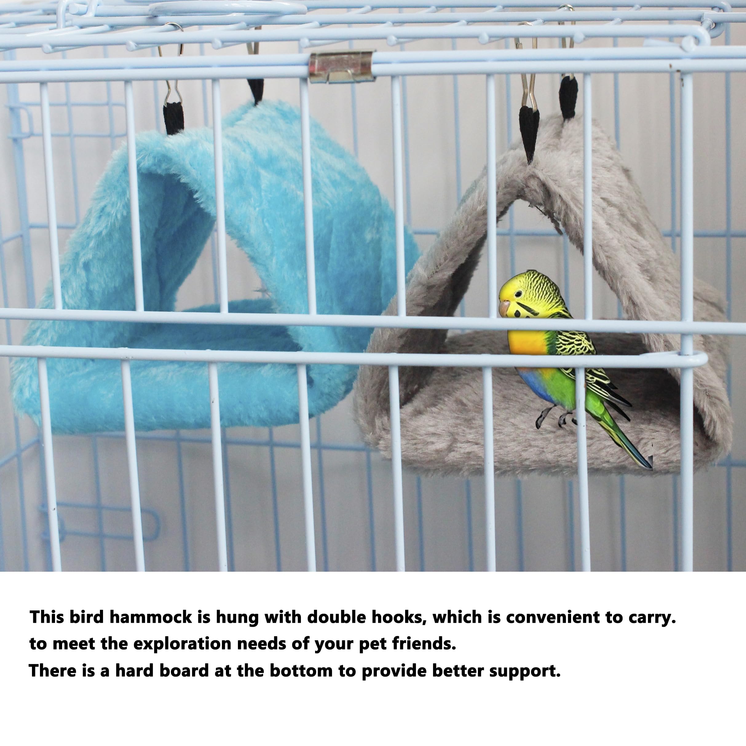 Yinprwi bird hammock hanging setup demonstrates dual hooks and easy transport.
