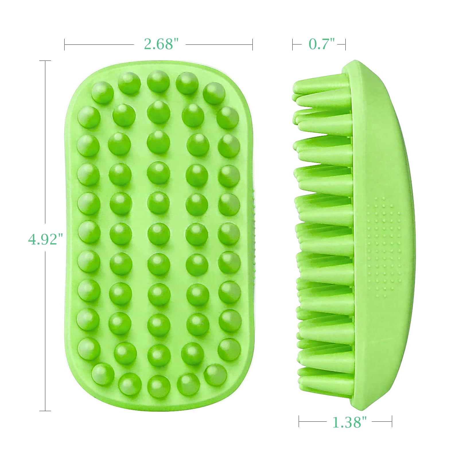 Yintoper brush with 55 massage dots for comprehensive grooming.