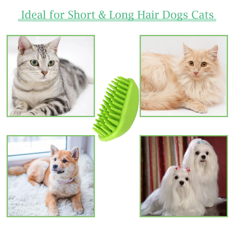 Yintoper dog bath brush combines cleaning and massaging in one pass.