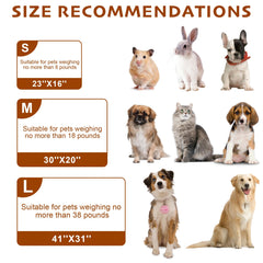 Yintrest pet blanket medium size tag view shows practical lounging space.