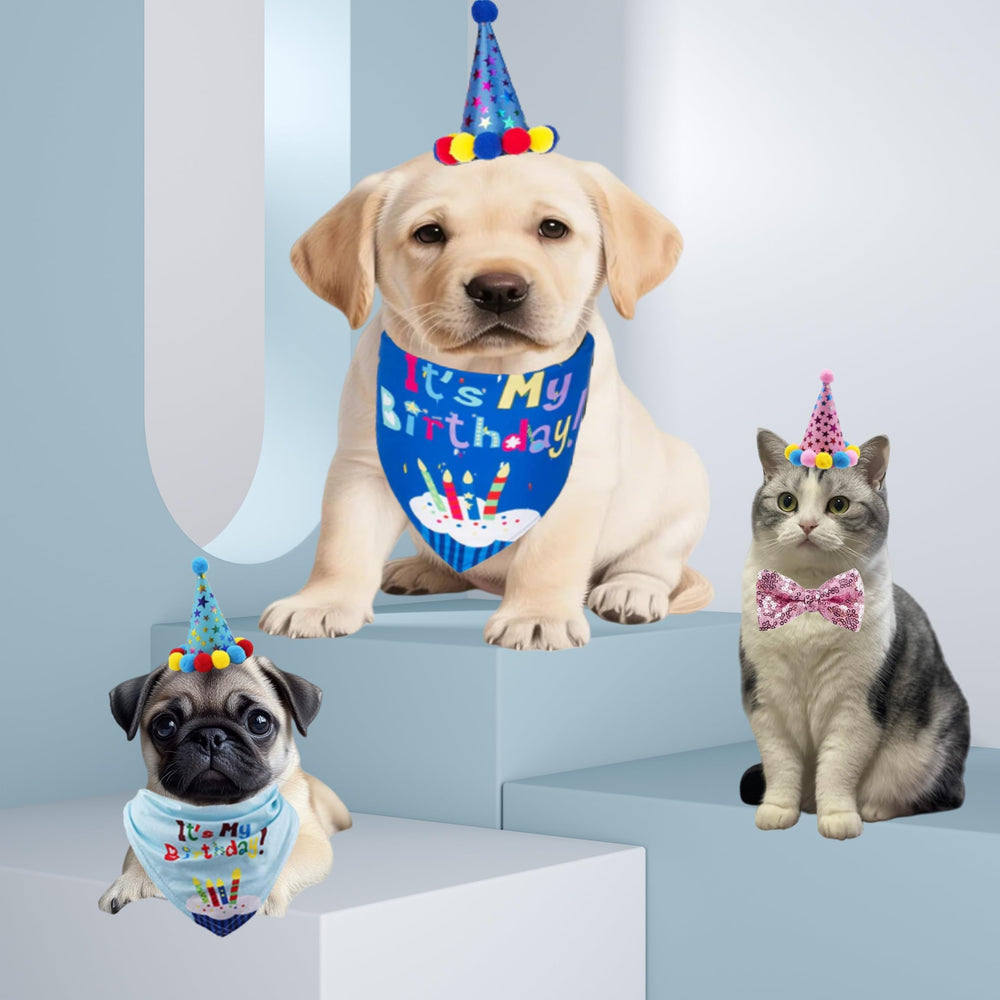 YINWANBB dog birthday hat small adjustable for tiny breeds