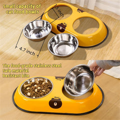 YINWANBB feeding station with removable bowls for quick filling and cleaning.