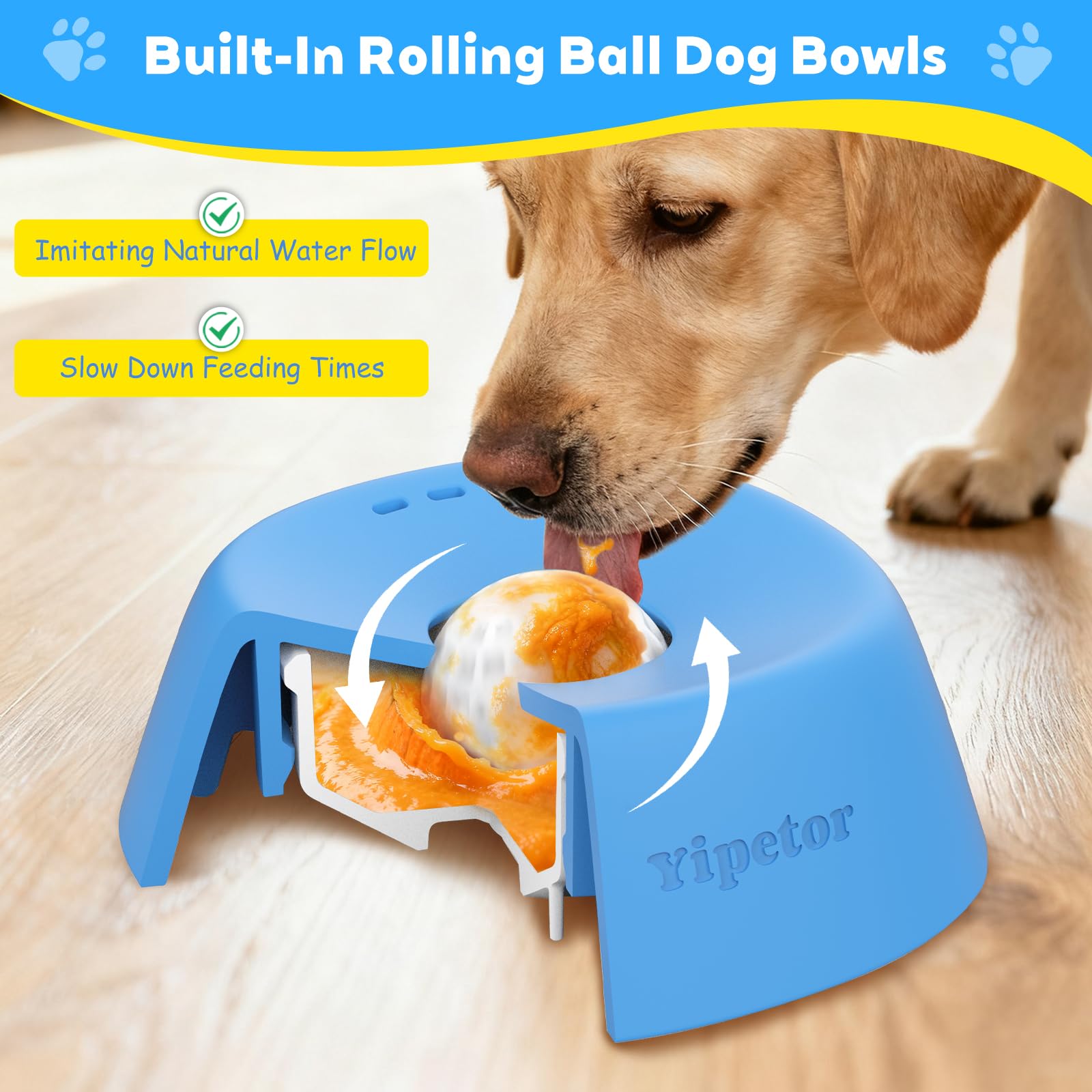 Yipetor ball-in action demonstrates spill-free hydration during mealtime