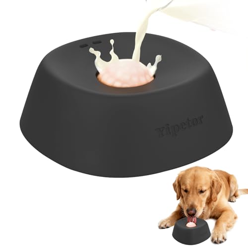 Yipetor slow feeder dog bowl with ball-in design reduces spills and promotes steady sipping.