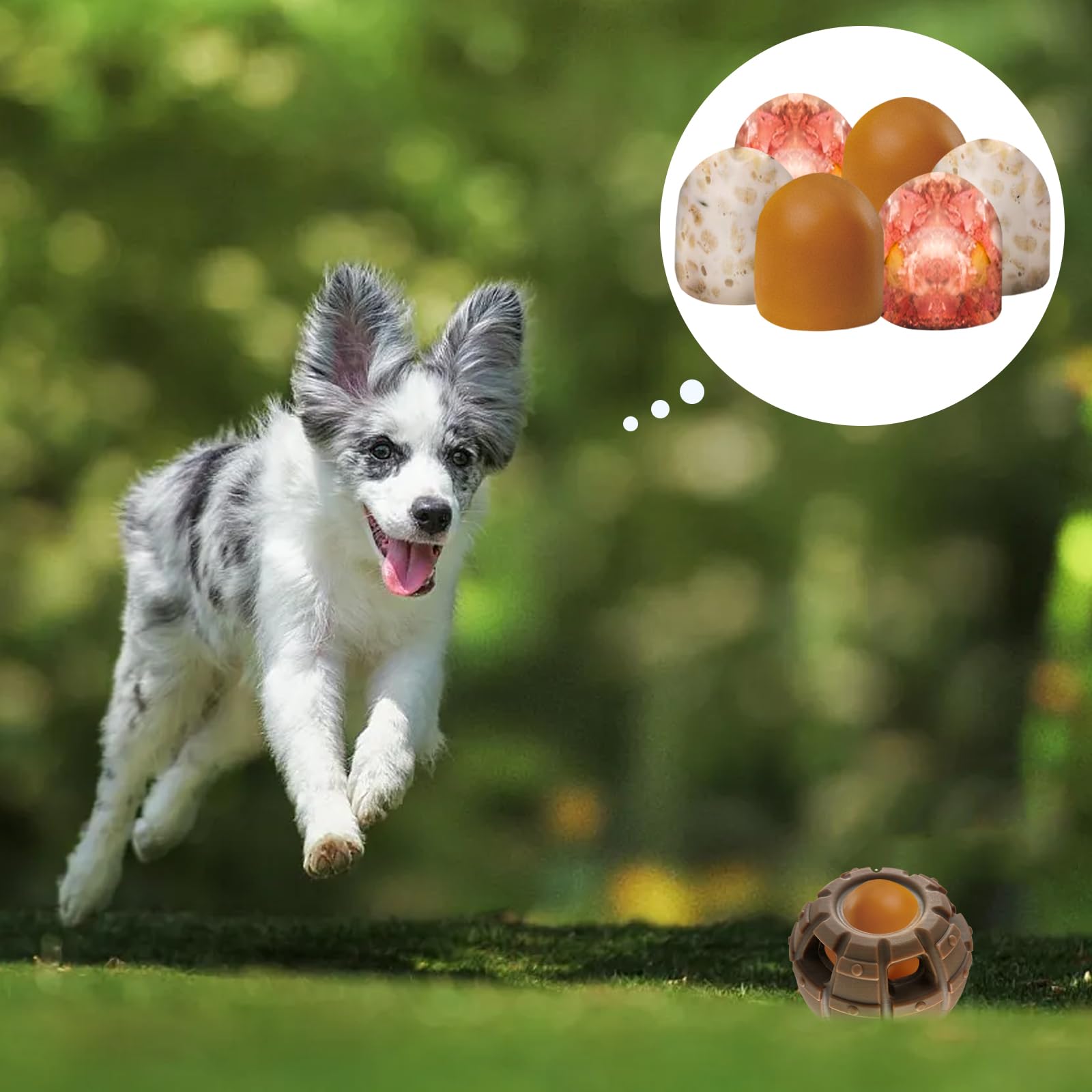 Yipetor treat-dispensing dog toy versatile puzzle toy for interactive play.