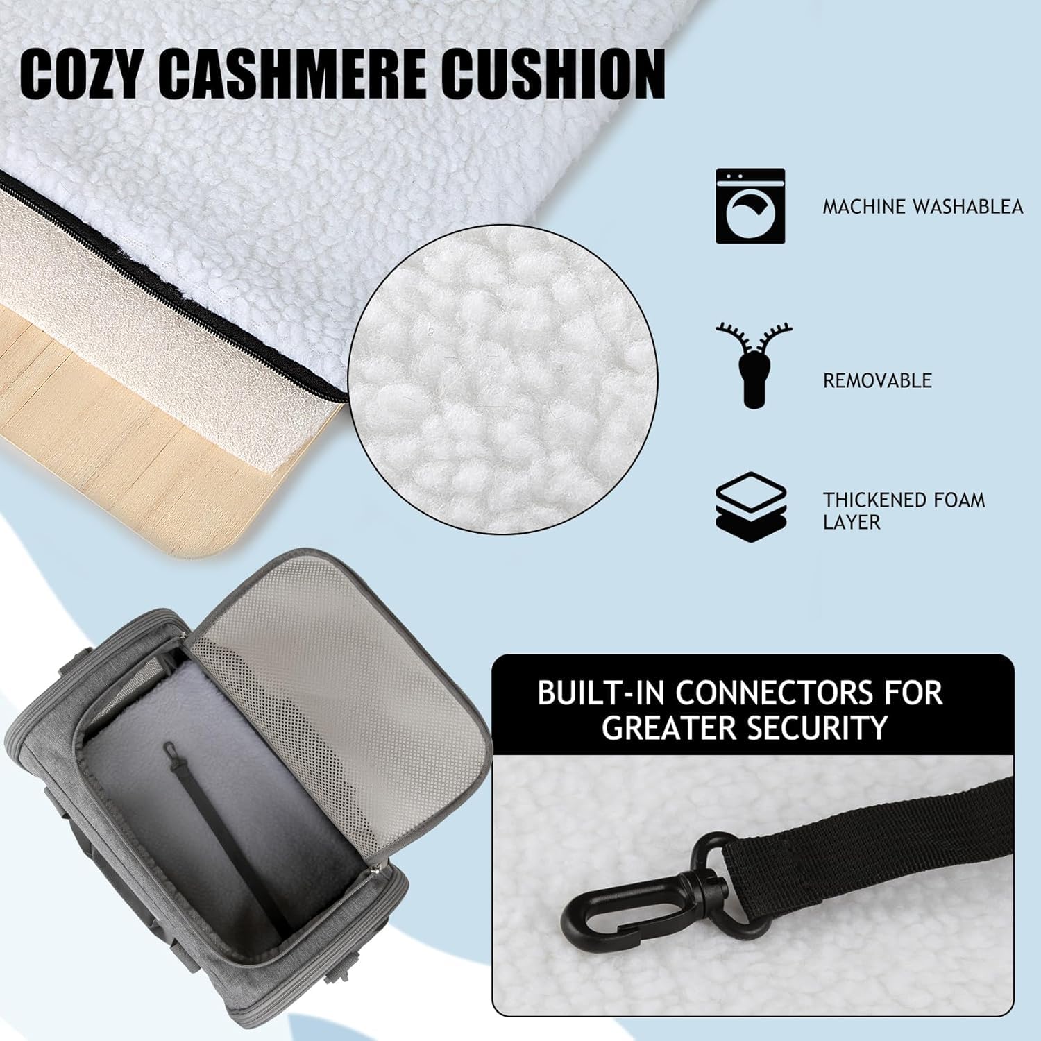 Yipincover cat carrier side-entrances offer easy access and anti-escape zippers