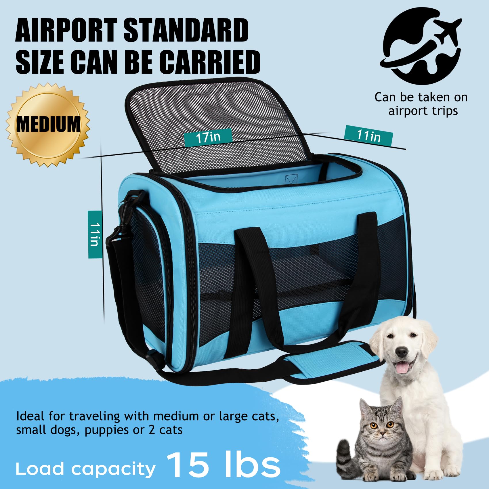Yipincover breathable mesh windows promote pet ventilation during travel