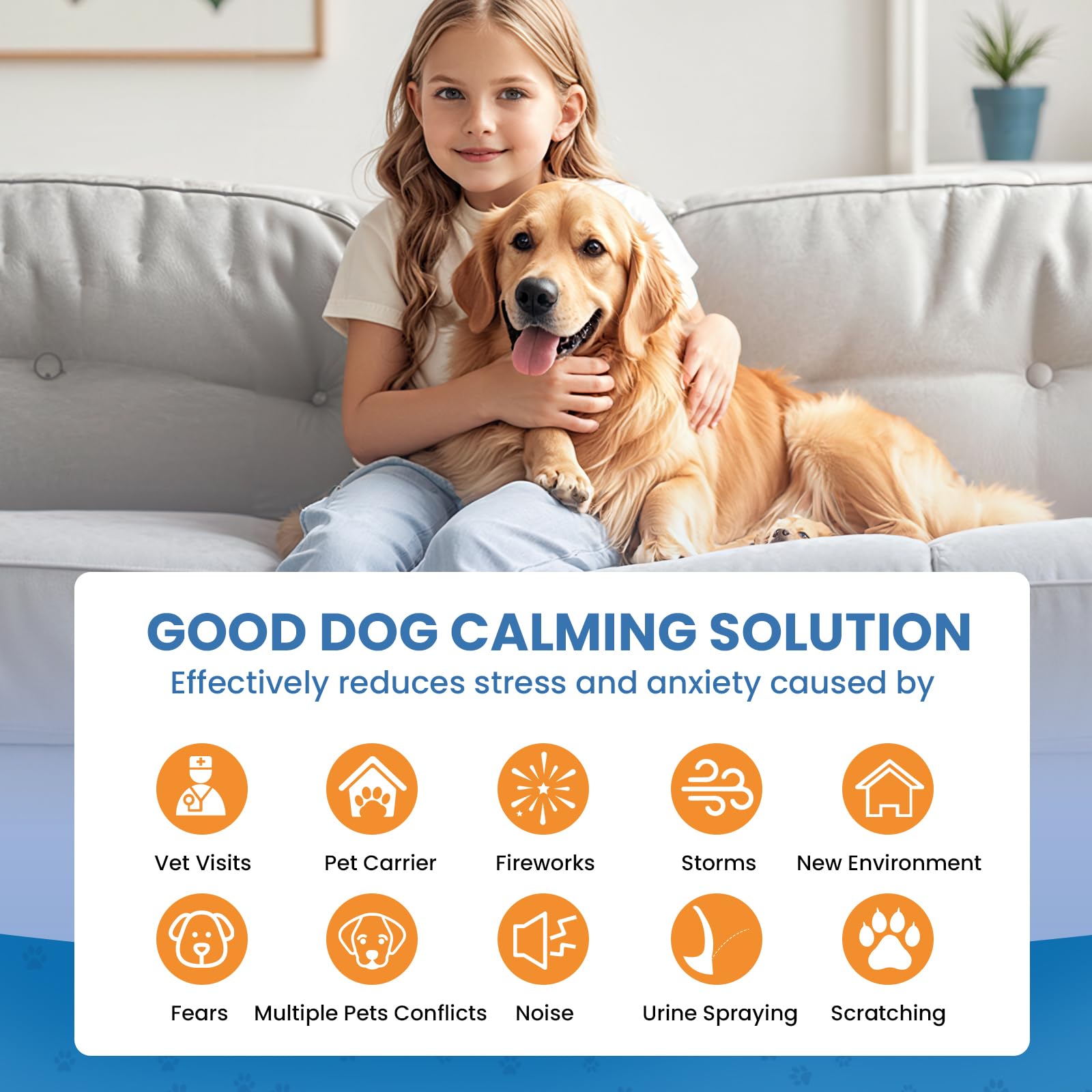 Yirr dog calming diffuser rotatable head enables flexible placement for calming.