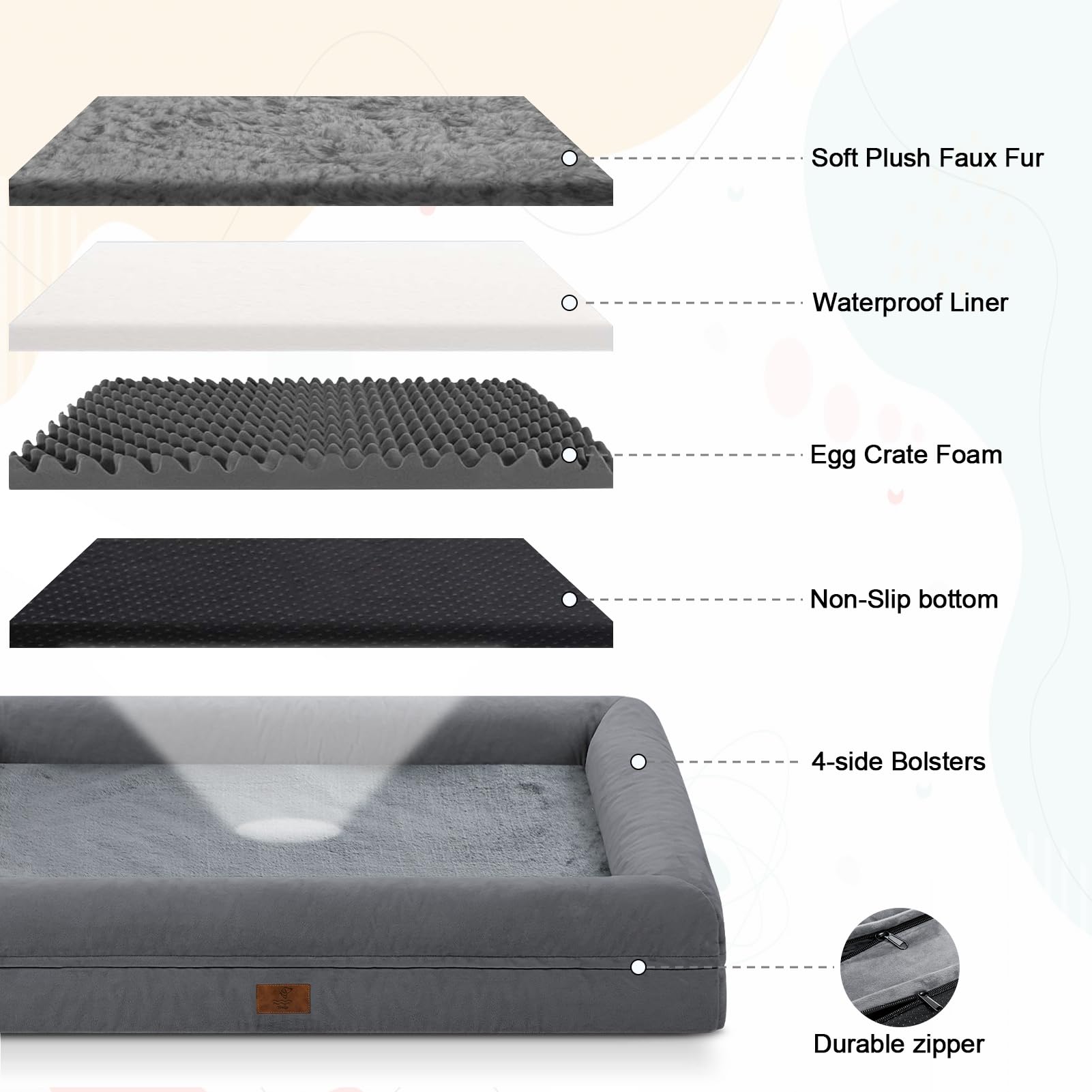 Yiruka non-slip bottom image showing stable placement on slippery floors.
