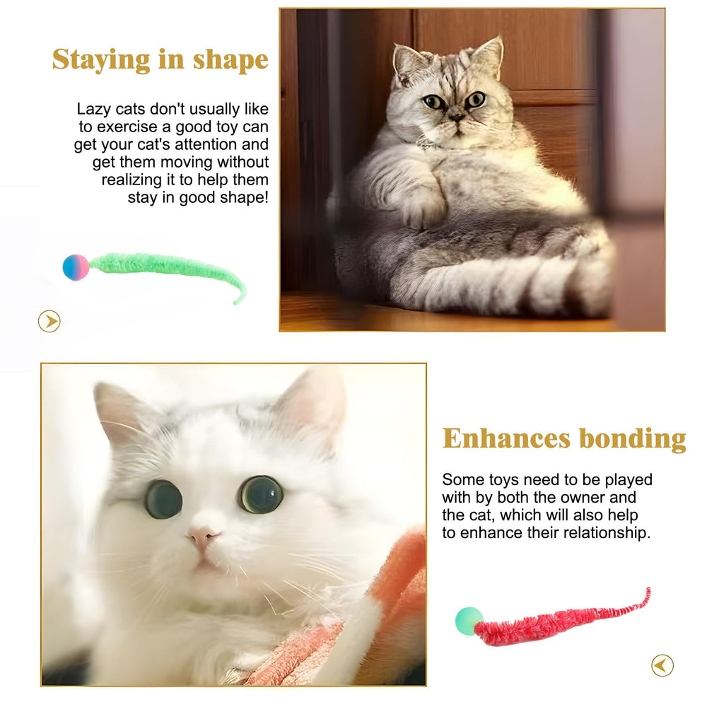 YISHANGFA magic worm bouncy ball with tail designed for batting and chasing