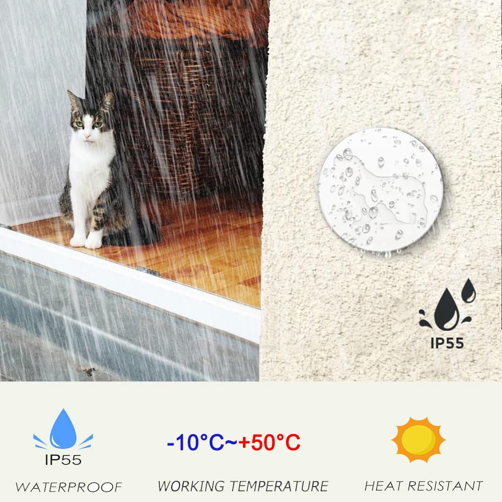 YisTech WiFi Dog Door Bell remote access shows pet status via app.