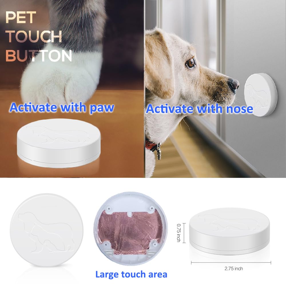 YisTech WiFi Dog Door Bell IP55 waterproof design for indoor/outdoor use.