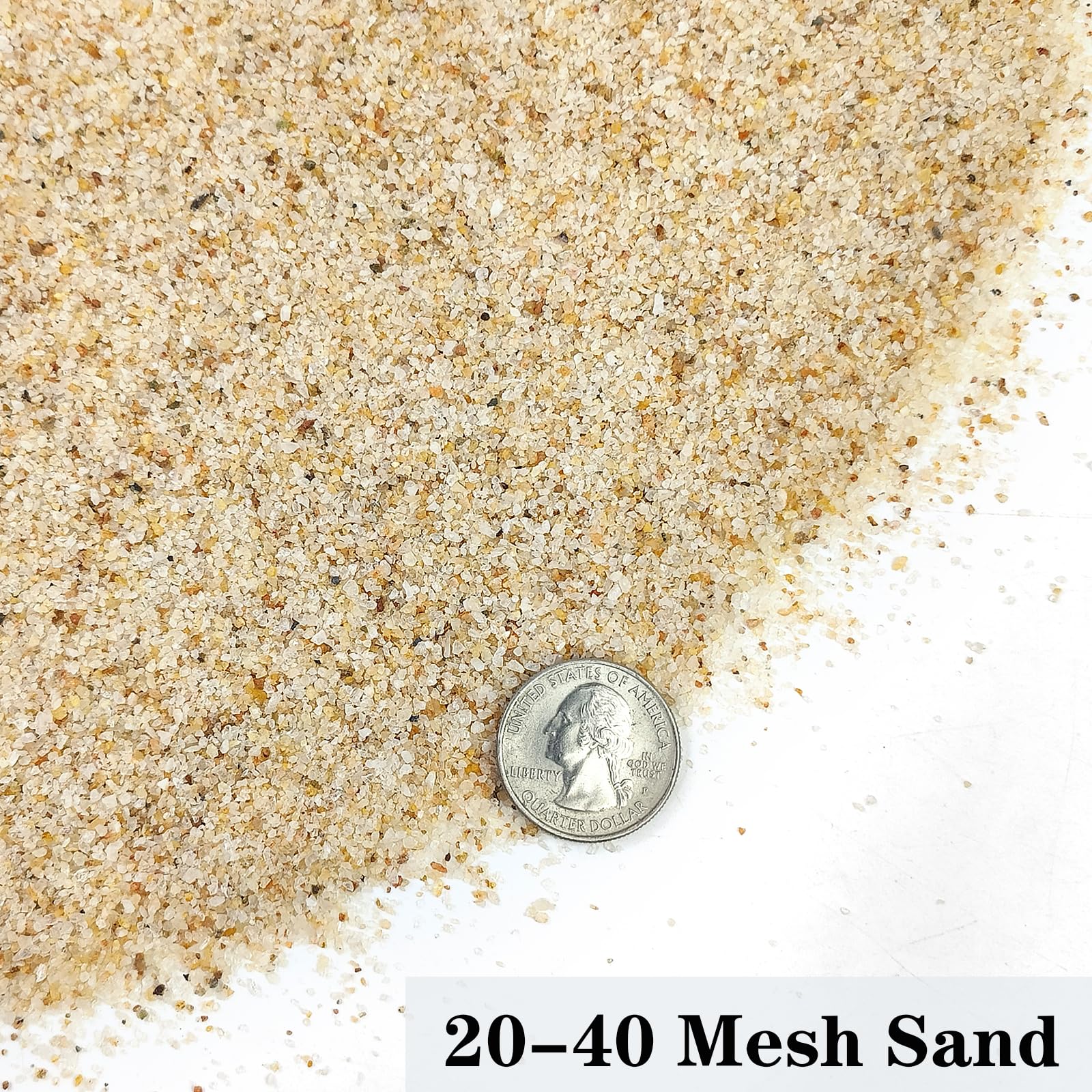 YISZM Aquarium Sand beige texture closeup highlights smooth grains for easy maintenance.