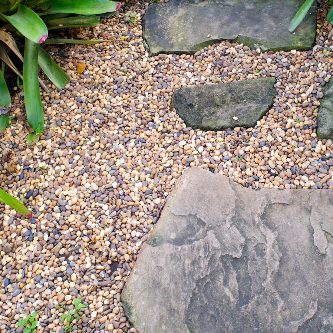 YISZM garden rocks 1/4 inch enhances outdoor beds paths with natural color