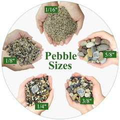 Piedras pulidas YISZM para acuario y decoración interior