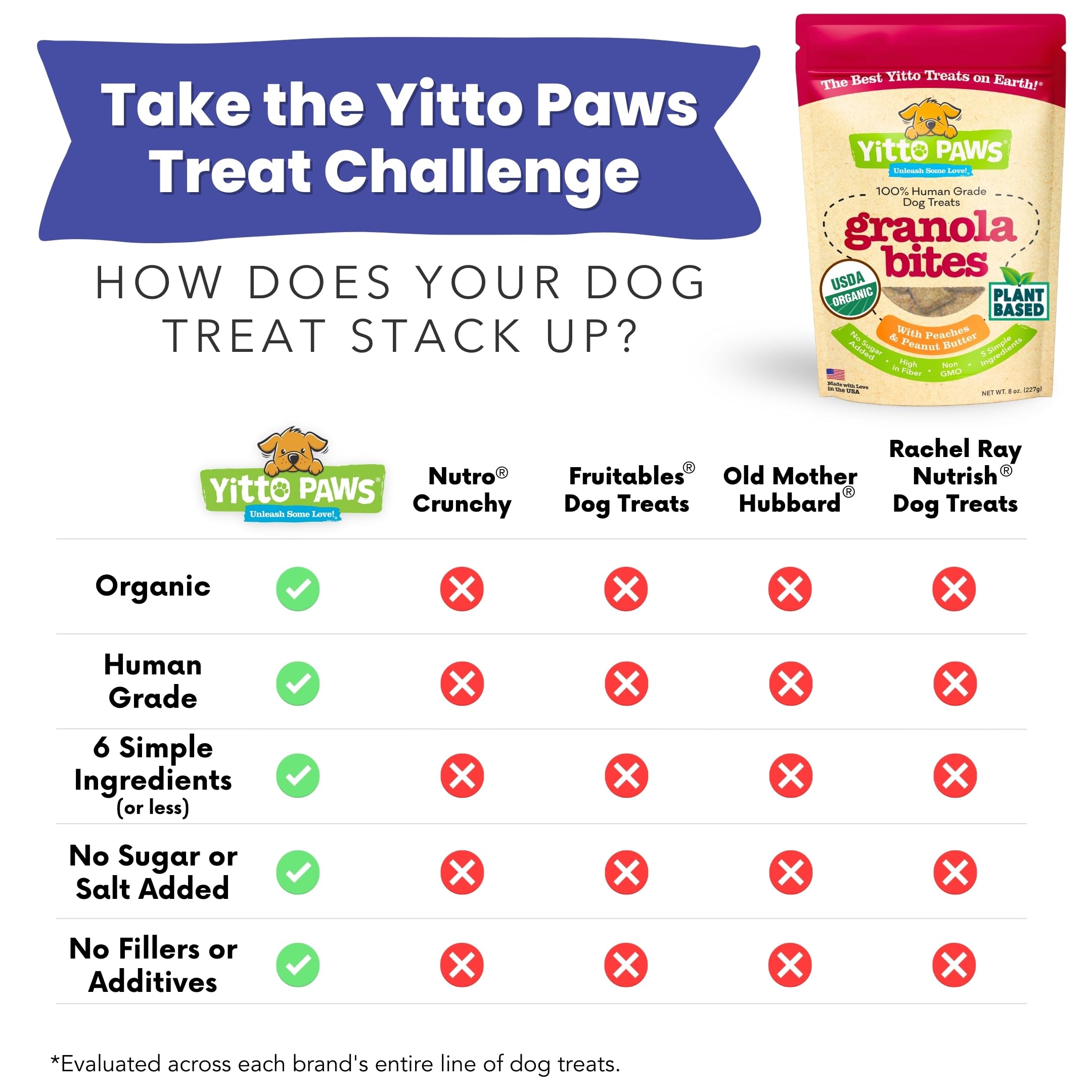 Yitto Paws crunchy texture closeup captures satisfying snap for dogs.