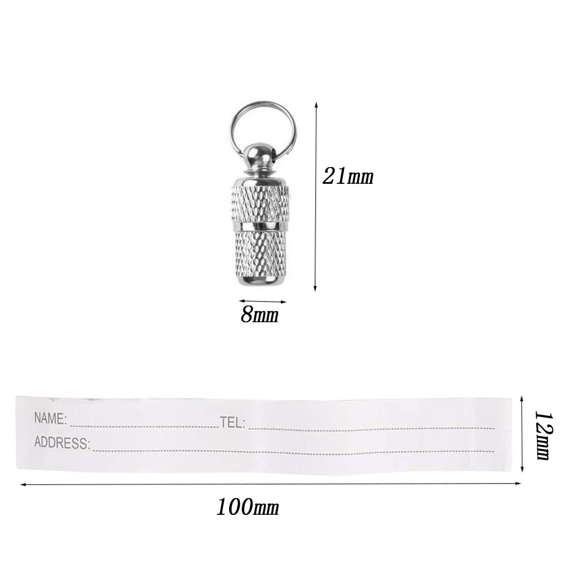 YIUIRUOI 8-pack pet ID tubes highlights convenient packaging