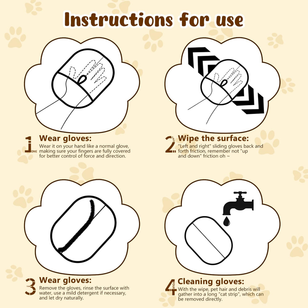 YIVANNUO glove suitable for cats of all sizes for everyday grooming