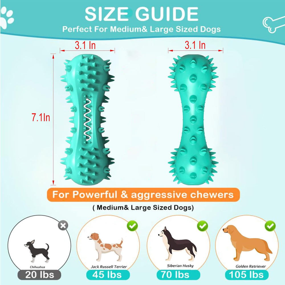 Yivgeoi toothbrush-toy-bristles clean teeth as dogs chew and squeak for engagement.