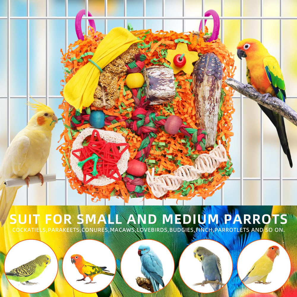 YIXUND bird toy with starfruit accents stimulating foraging