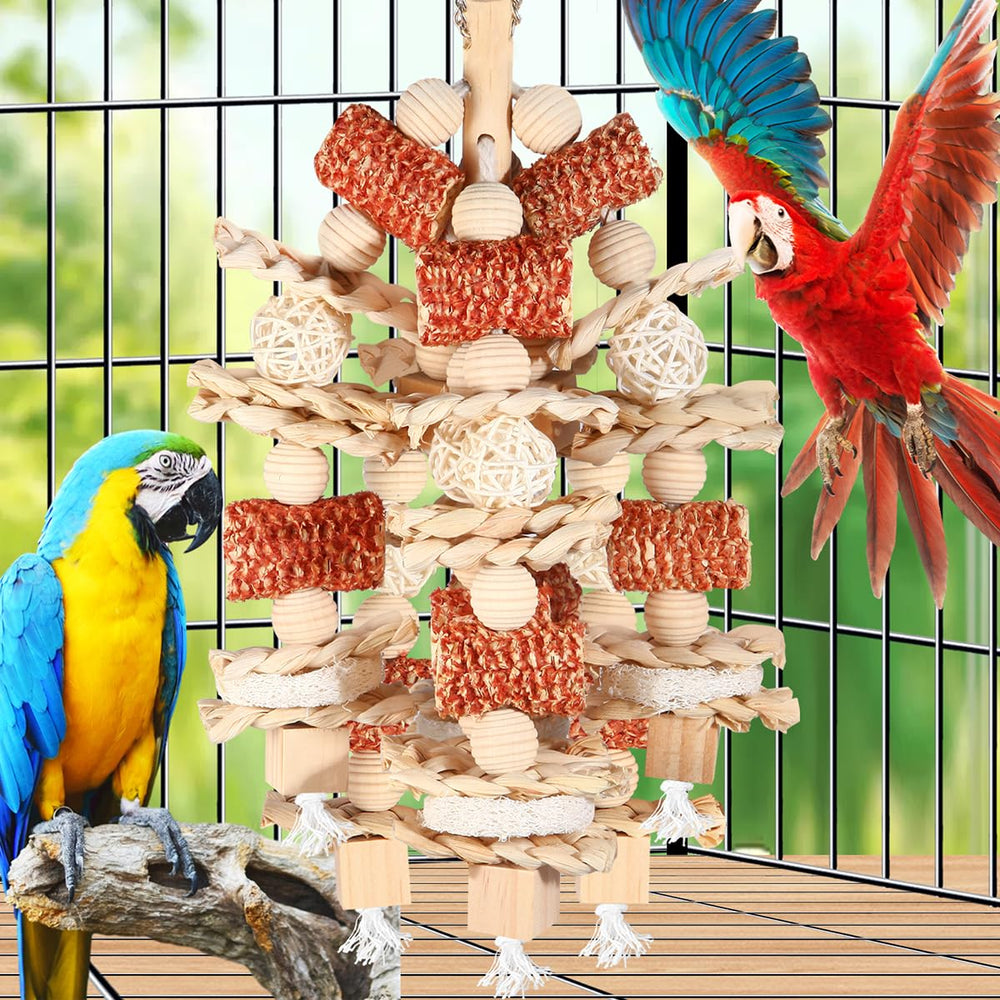 YIXUND bird toy wooden beads hanging hook highlights easy installation and daily enrichment.