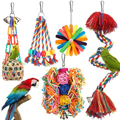 YIXUND rope perch with bell promotes interactive play