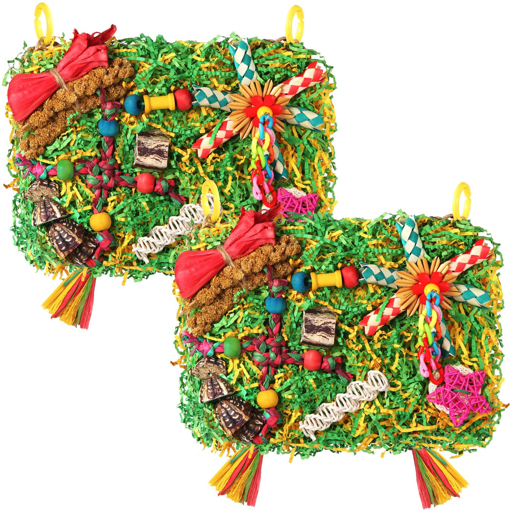 YIXUND foraging-wall-parakeet-toy with seagrass promotes mental stimulation and foraging