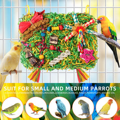 YIXUND-starfruit-accents-parrot-toy adds colorful enrichment for bite-safe play