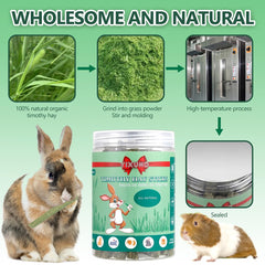 YIXUND Timothy Hay Sticks dental-wear closeup – supports natural gnawing and tooth wear.