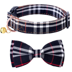 Yizepet dog collar with bow tie adjustable strap for secure, comfortable daily wear.