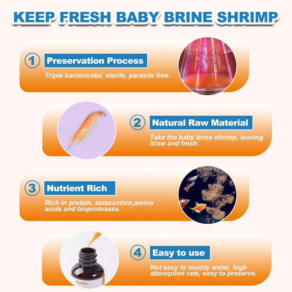 yizeril Instant Baby Brine Shrimp aquarium setup shows versatile fry food.