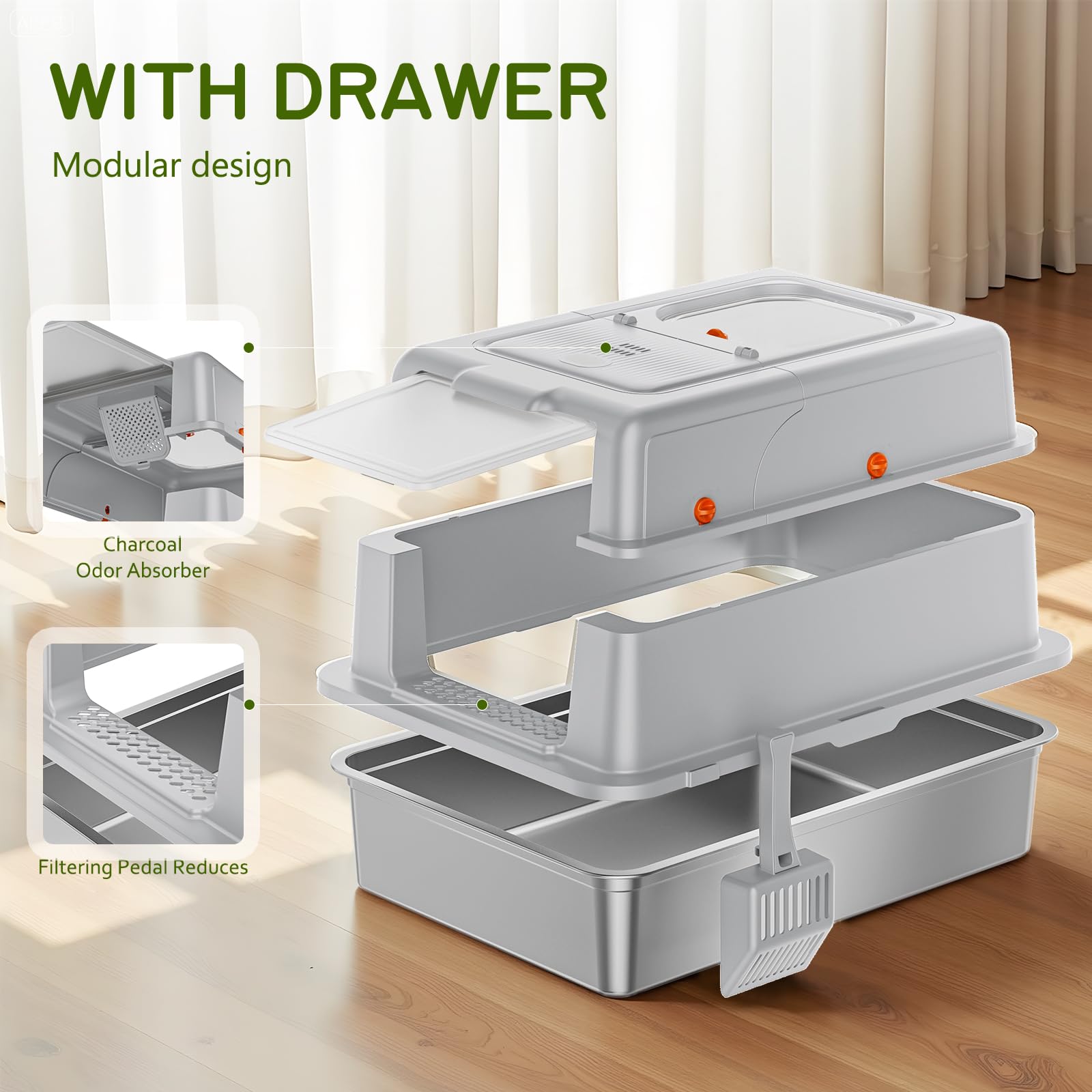 YIZFERN carbon filters supported odor control for a fresher room.