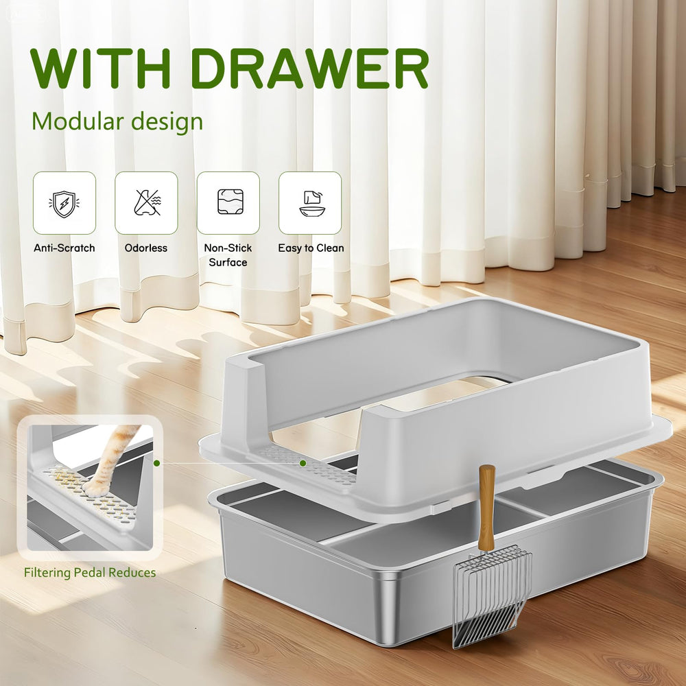 YIZFERN spacious 28x20-inch box fits large cats and busy households.