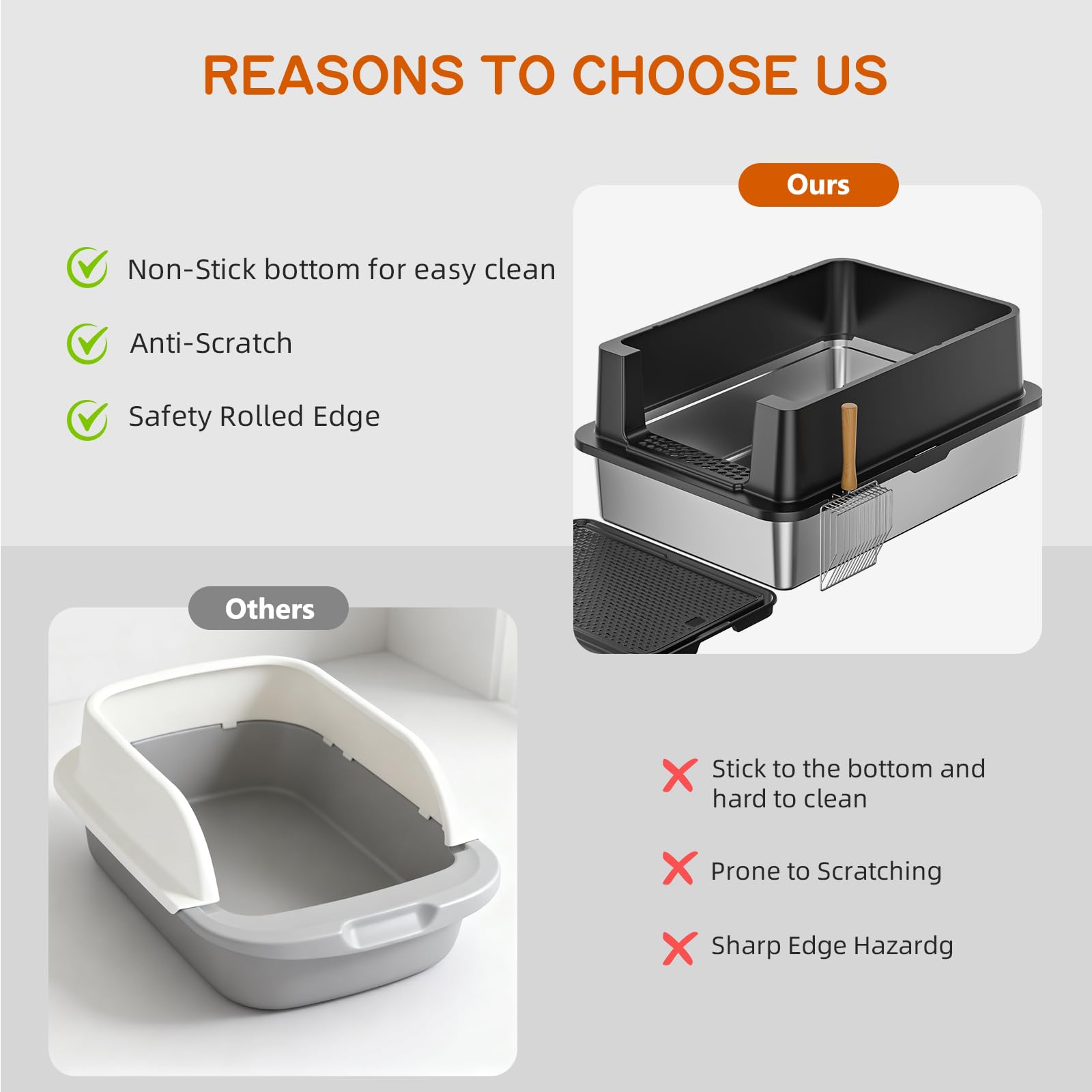 YIZFERN scratch-resistant stainless steel surface is easy to wipe clean