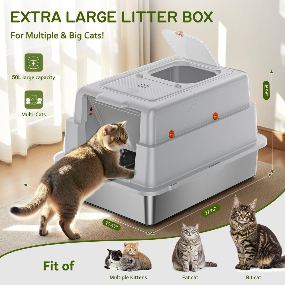 YIZFERN XXXL enclosure interior with ample space for multiple cats.