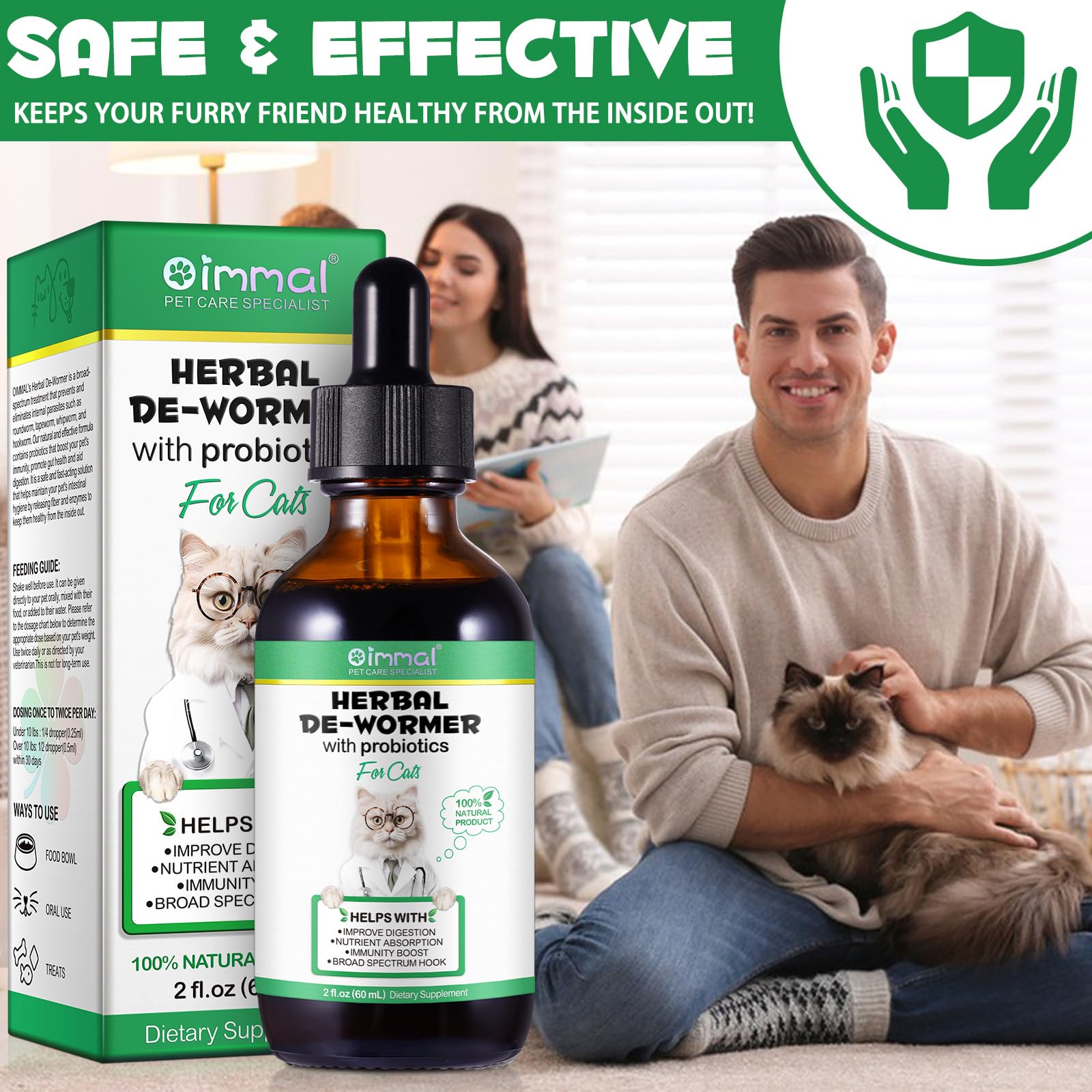 YJDHRPBI cat-easy-absorption-drops demonstrates seamless mixing into food or water.