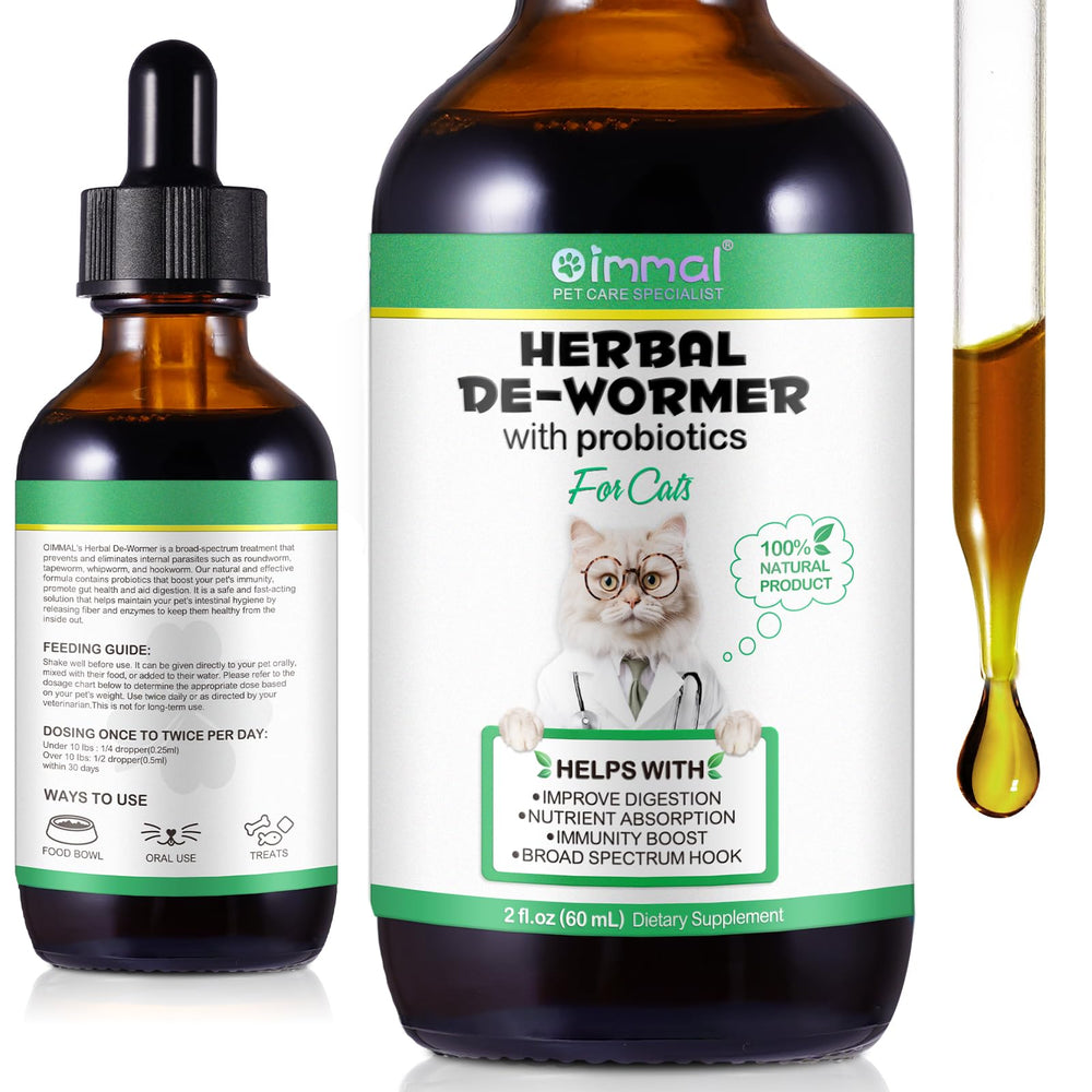YJDHRPBI cat herbal supplement bottle demonstrates convenient daily gut health support.