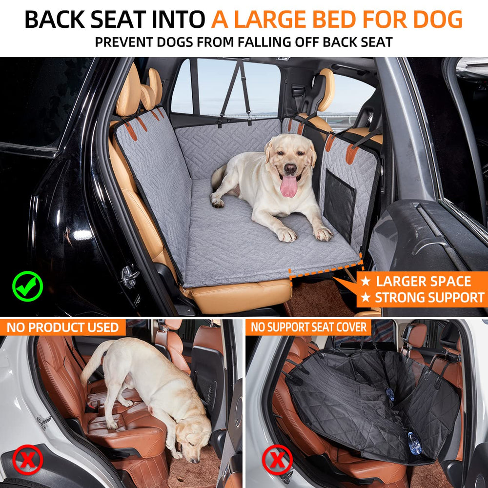 YJGF dog hammock car seat cover with waterproof material aids spill cleanup.
