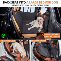 YJGF dog-seat-cover-back-seat protects upholstery while keeping pets secure during drives.