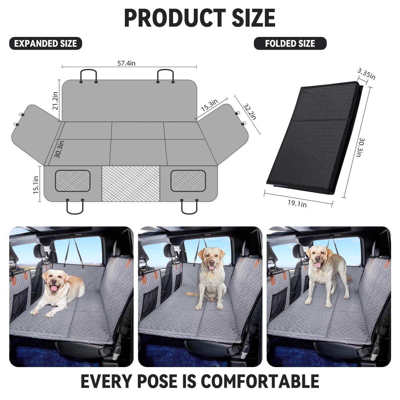 YJGF easy-install dog seat cover simplifies setup on cars.