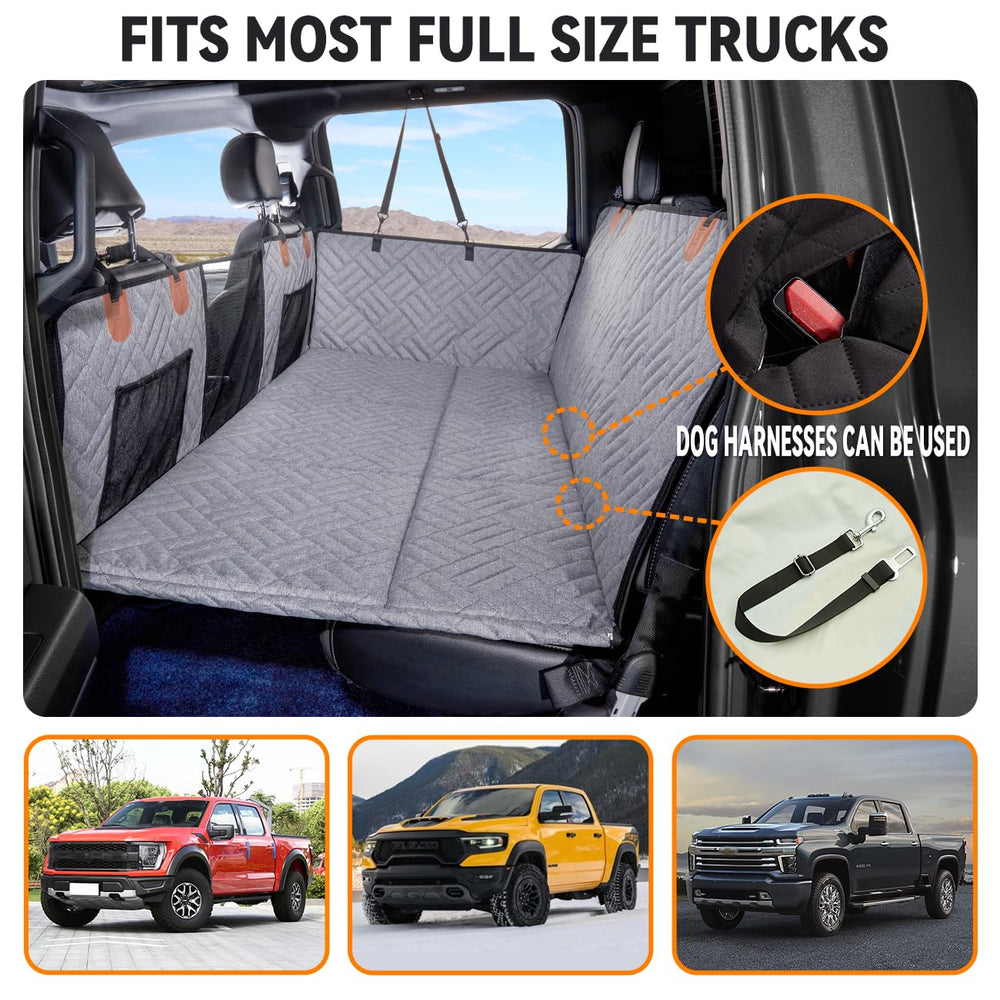 YJGF gray seat cover keeps interiors clean during trips.