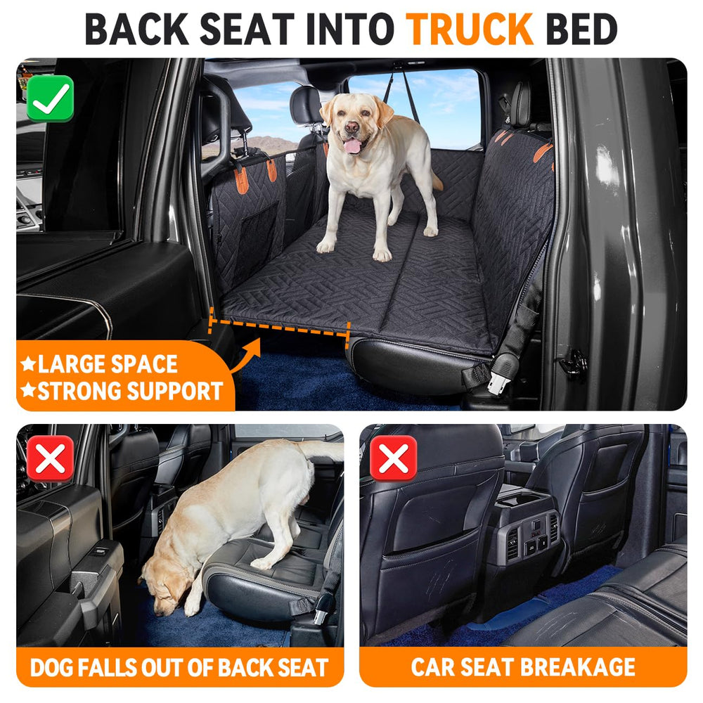 YJGF pet seat covers stay waterproof and wear-resistant for messy journeys.