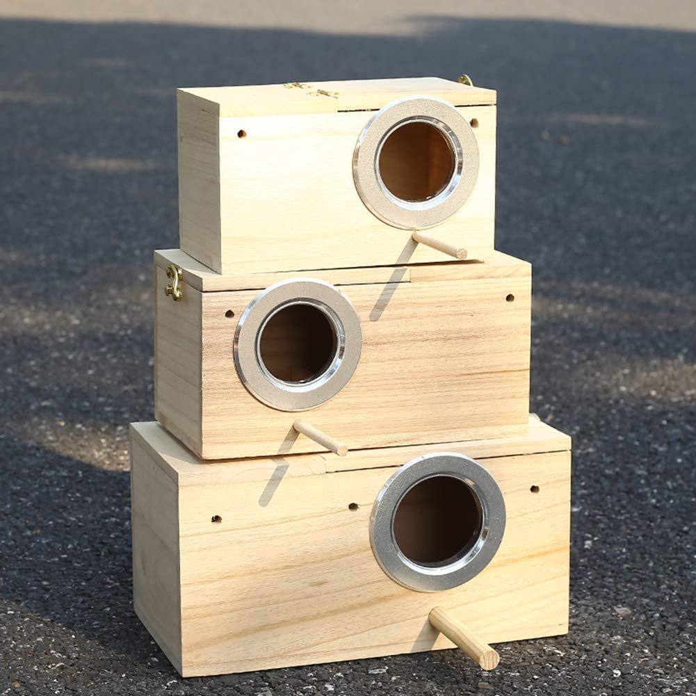 YJJKJ Nest Box mounted inside the cage for secure placement