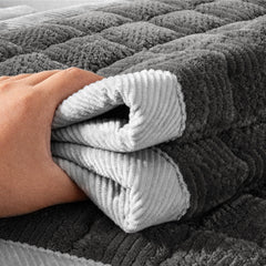 YJSMMXY couch cover anti-slip back keeps furniture secure during active pet play.
