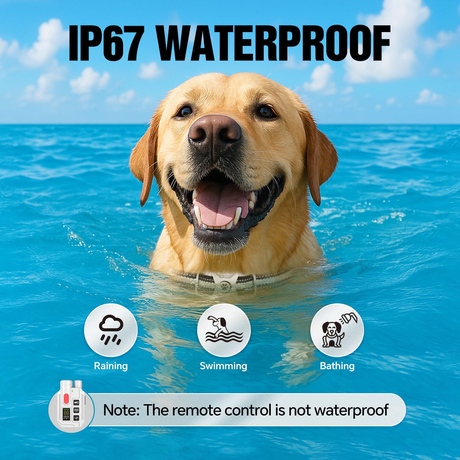 YJWFHPU dog collar adjustable strap ensures comfortable, customizable fit.