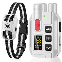 YJWFHPU dog shock collar with remote demonstrates complete training system for obedience.