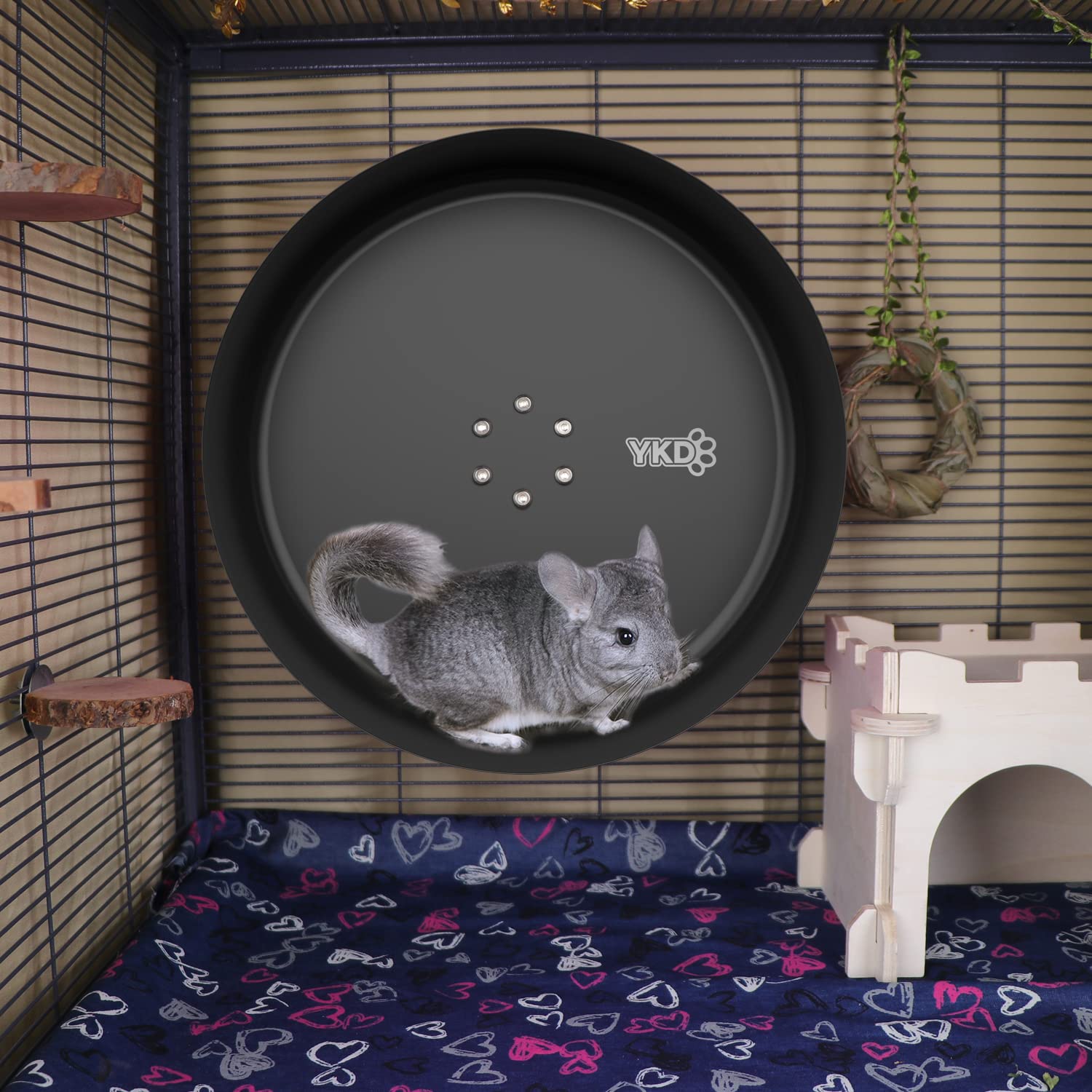 YKD 15-inch silent chinchilla wheel anti-loosening screws, secure setup