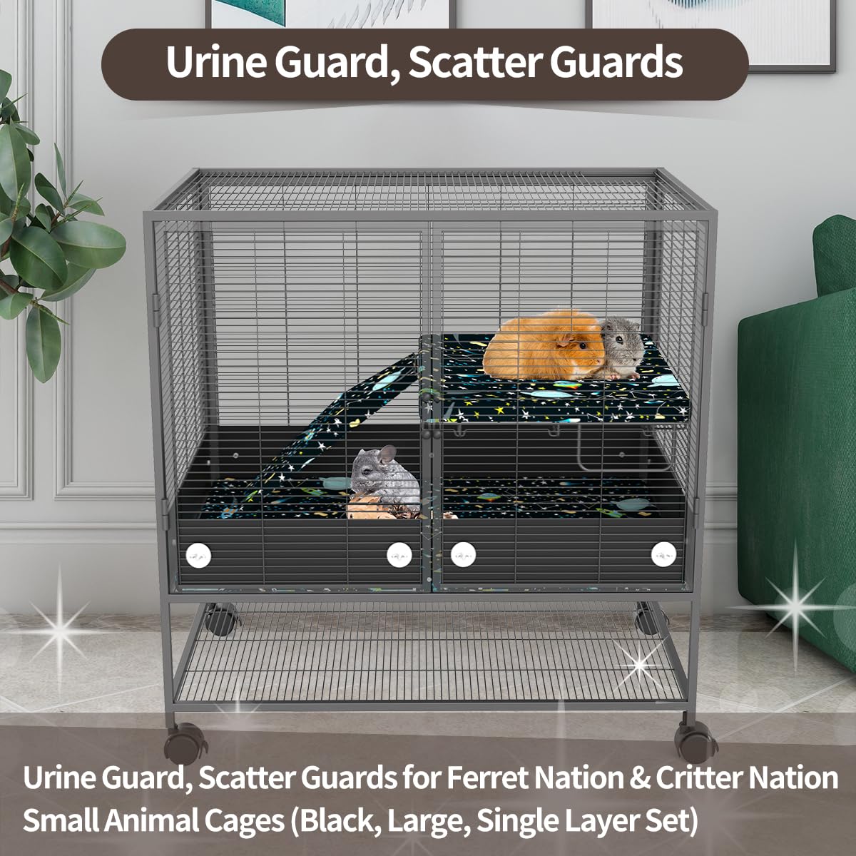 YKD urine guard close-up; durable aluminum alloy construction